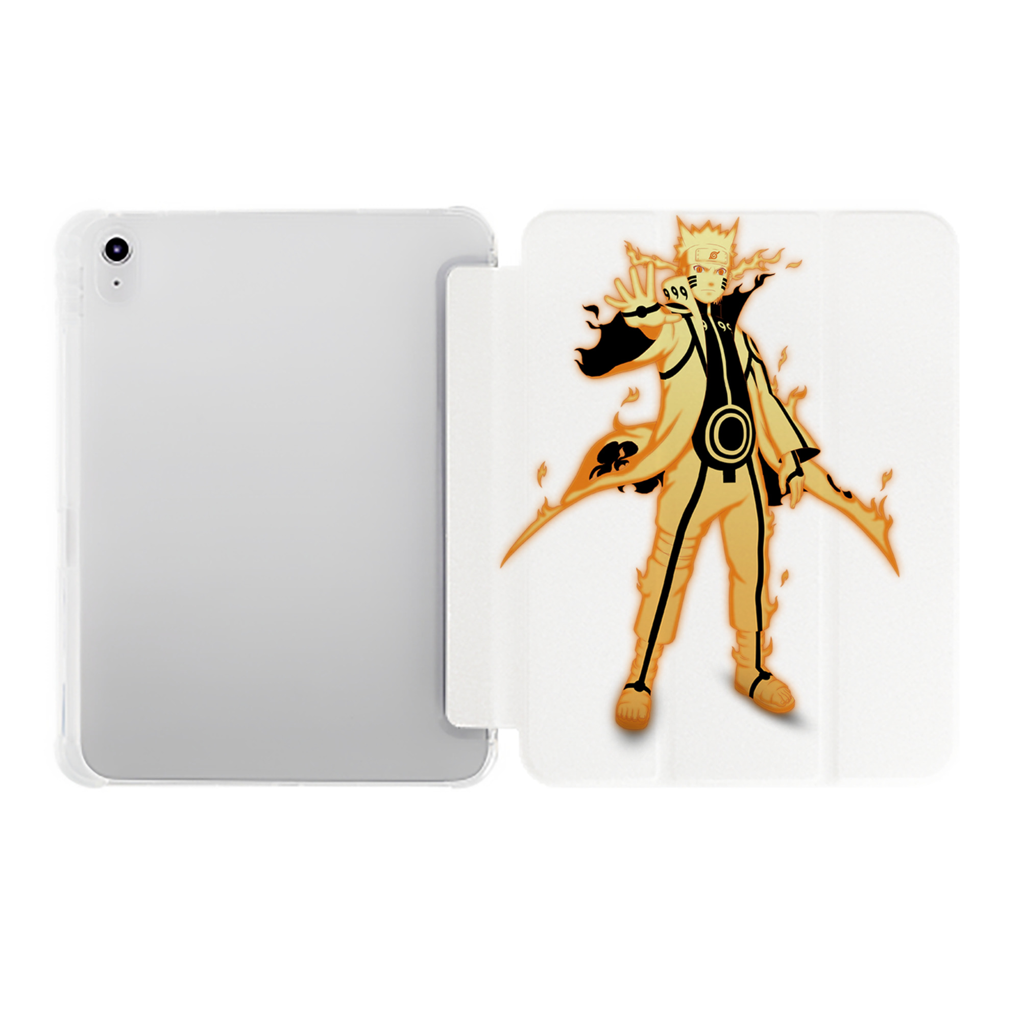 （画像用） NARUTO -ナルト- うずまき ナルト Uzumaki Naruto IPad ケース ペン収納付き 三つ折りスタンド PUレザー×シリコン 対応機種9.5/10.5/10.9インチ